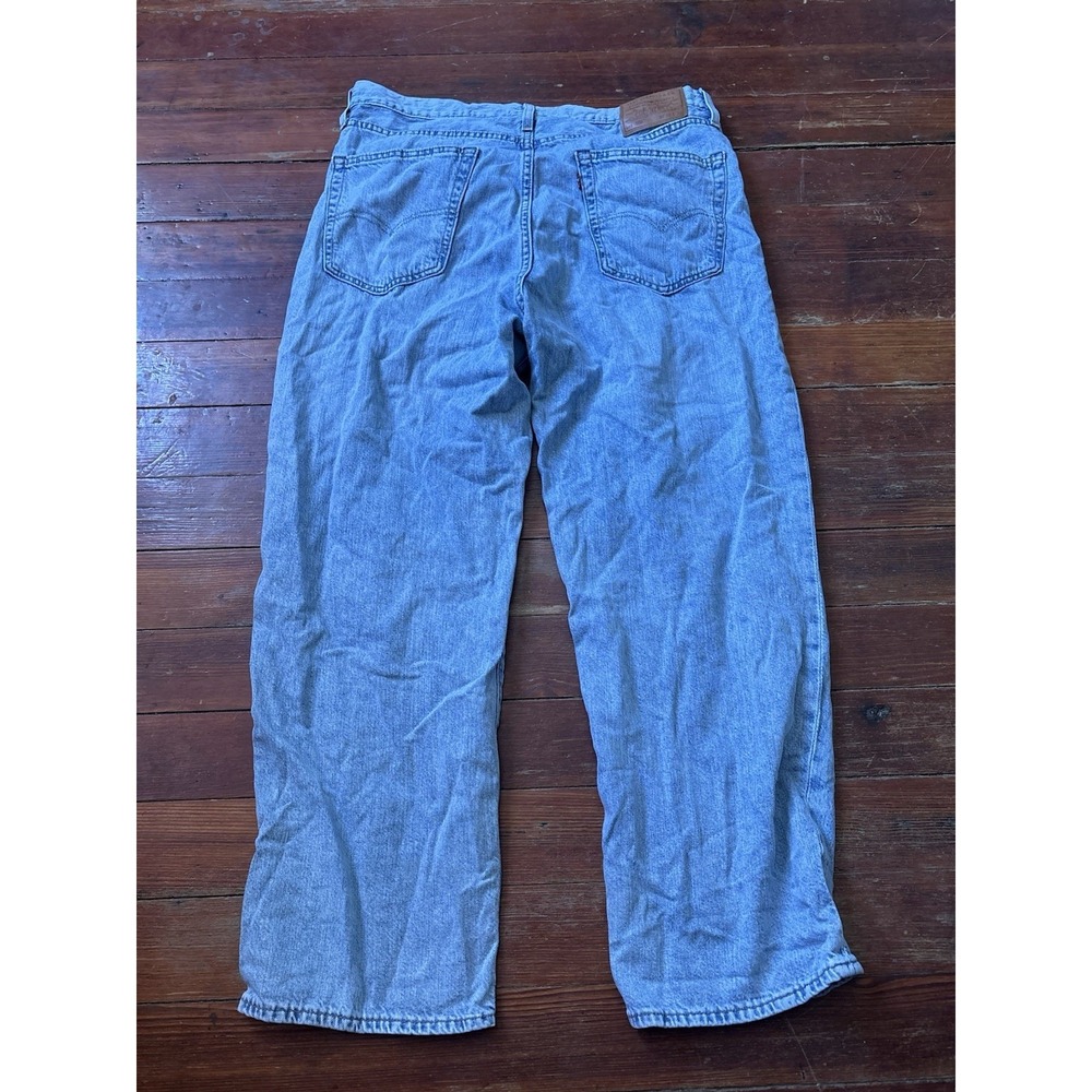 Levis Jeans Mens 36x30 Blue 568 Big E Premium Denim Pants Loose Baggy - Picture 4 of 6